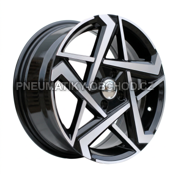 Alu kola Racing Line Y1237, 16x6.5 4x100 ET45, černá + leštění