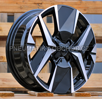 Alu kola Racing Line Y1256, 16x6.5 4x108 ET32, černá + leštění