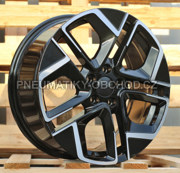 Alu kola Racing Line Y1258, 18x7.5 5x112 ET51, černá + leštění