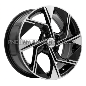 Alu kola Racing Line Y1265, 16x6.5 4x100 ET45, černá + leštění