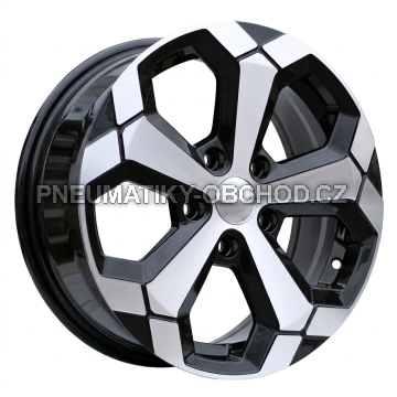 Alu kola Racing Line Y1274, 17x6.5 5x114.3 ET32, černá + leštění