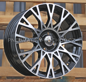 Alu kola Racing Line Y1283, 16x6.5 4x98 ET35, černá + leštění