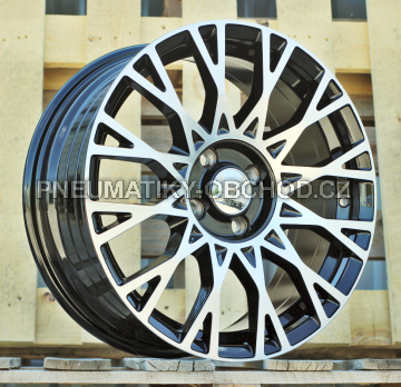 Alu kola Racing Line Y1283, 16x6.5 4x98 ET35, černá + leštění