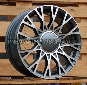 Alu kola Racing Line Y1283, 16x6.5 4x98 ET35, šedivá + leštění