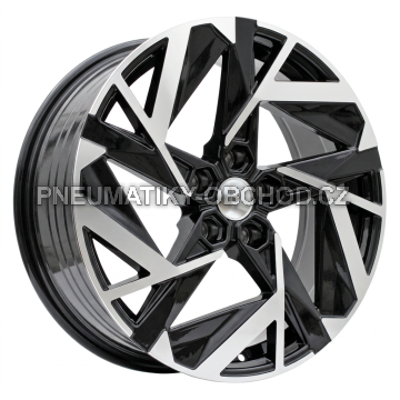 Alu kola Racing Line Y1379, 17x7 5x114.3 ET35, černá + leštění