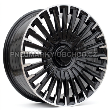 Alu kola Racing Line YF0425, 20x9.5 5x112 ET38, černá + leštění (zátěžová)