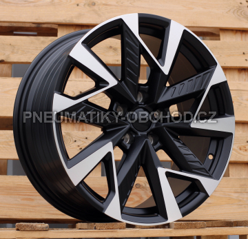 Alu kola Racing Line YF0443, 18x8 5x112 ET40, černá matná + leštění