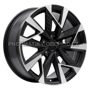Alu kola Racing Line YF0443, 18x8 5x112 ET40, černá matná + leštění