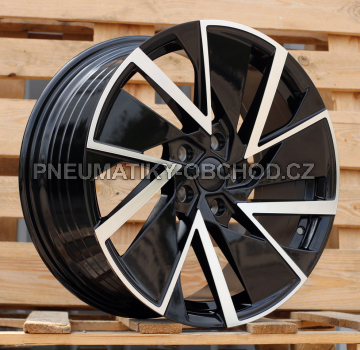 Alu kola Racing Line YF0445, 19x8 5x112 ET45, černá + leštění