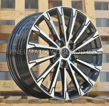 Alu kola Racing Line YF0446, 19x8 5x112 ET45, černá + leštění
