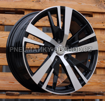 Alu kola Racing Line YF0448, 18x7.5 5x108 ET49, černá + leštění