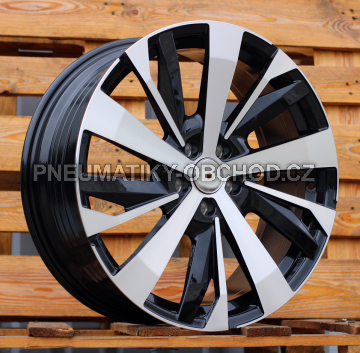 Alu kola Racing Line YF0449, 19x7.5 5x108 ET42, černá + leštění