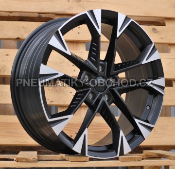 Alu kola Racing Line YF1150, 19x8 5x112 ET40, černá matná + leštění