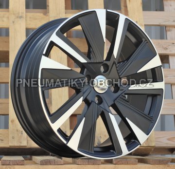 Alu kola Racing Line YF1152, 18x7 4x108 ET35, černá matná + leštění