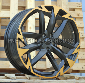 Alu kola Racing Line YF3005, 20x8.5 5x112 ET38, černá matná + měděná barva leštění (zátěžová)