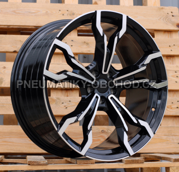 Alu kola Racing Line YF5596, 21x8.5 5x112 ET30, černá + leštění (zátěžová)