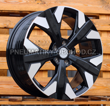 Alu kola Racing Line YF5699, 19x7.5 5x114.3 ET51, černá + leštění