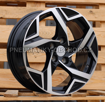 Alu kola Racing Line YF5700, 17x7 5x114.3 ET48.5, černá + leštění