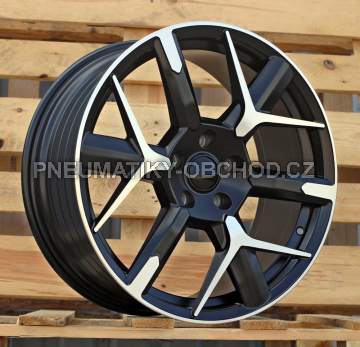 Alu kola Racing Line YF6147, 18x8 5x112 ET40, černá matná + leštění