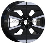 Alu kola Racing Line YF6158, 17x7 4x108 ET32, černá matná + leštění