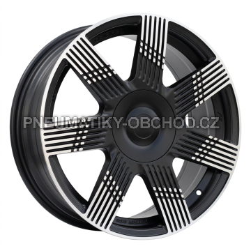 Alu kola Racing Line YF7074, 15x6 4x98 ET35, černá matná + leštění