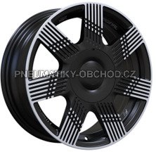 Alu kola Racing Line YF7074, 16x6.5 4x98 ET35, černá matná + leštění