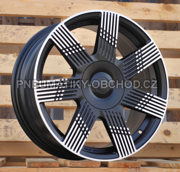 Alu kola Racing Line YF7074, 17x7 4x98 ET41, černá matná + leštění
