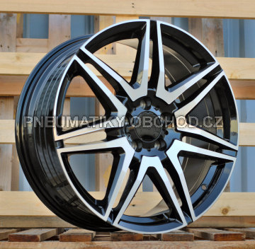 Alu kola Racing Line YF7075, 19x8 5x112 ET52, černá + leštění (zátěžová)