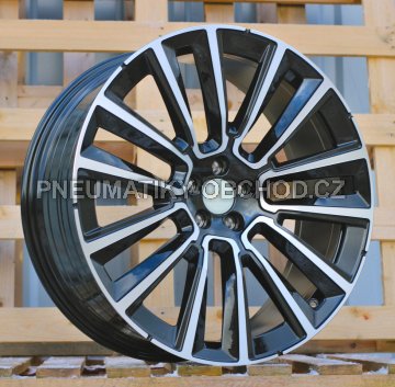 Alu kola Racing Line YF7076, 19x8 5x108 ET42.5, černá + leštění (zátěžová)