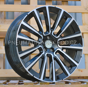 Alu kola Racing Line YF7076, 21x9 5x108 ET38.5, černá + leštění (zátěžová)