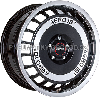 Alu kola RONAL R50 AERO, 16x7.5 4x100 ET38, černá lesklá + leštění