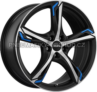 Alu kola RONAL R62 BLUE, 18x7.5 5x114.3 ET40, černá matná + leštění
