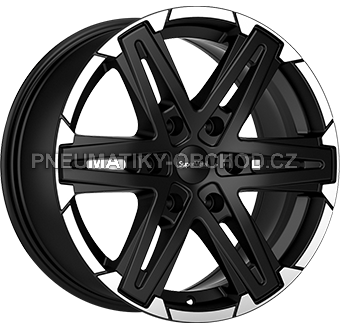 Alu kola SUPER METAL COMPASS, 18x8.5 6x139.7 ET20, černá matná + leštěný límec (zátěžová)