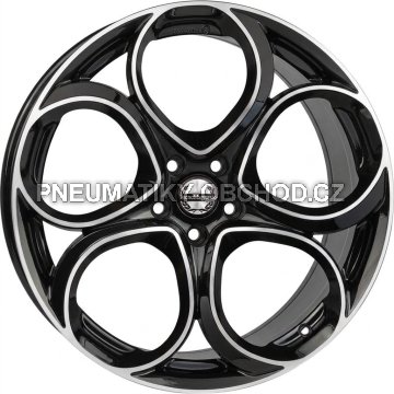 Alu kola TecnoMagnesio JUNIOR, 18x8 5x110 ET34, černá + leštění