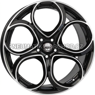 Alu kola TecnoMagnesio JUNIOR, 20x8 5x110 ET37, černá + leštění