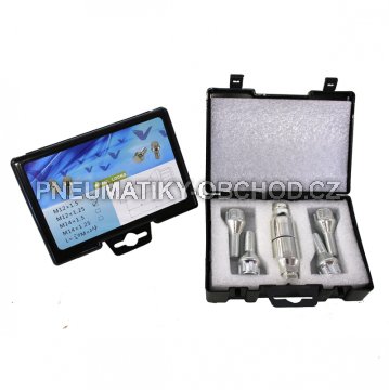 Bezpečnostní šrouby na alu kola M12x1,25x24mm SADA, kužel dosedací plocha