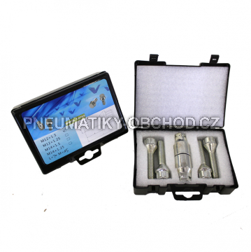 Bezpečnostní šrouby na alu kola M12x1,5x45mm SADA, kužel dosedací plocha