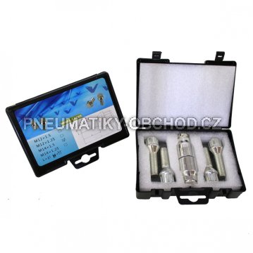 Bezpečnostní šrouby na alu kola M14x1,5x35mm SADA, kužel dosedací plocha