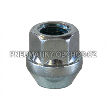 Matice na kola M14x2 kužel, klíč 19, výška 25 mm, otevřená