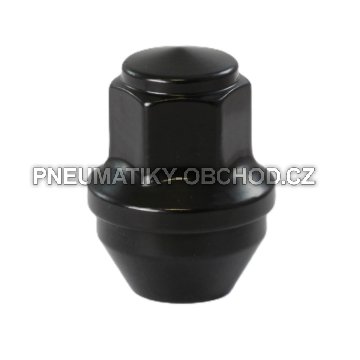 Matice na originální alu kola Ford, Tesla M14x1,5 černá, kužel, klíč 21, výška 42 mm, uzavřená