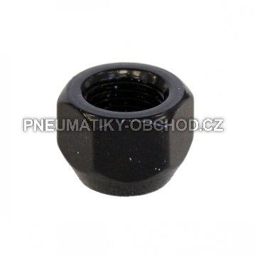 Matice na plechové disky Ford, Land Rover M14x1,5 černá, kužel, klíč 21, výška 16 mm, otevřená