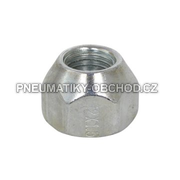 Matice na plechové disky Hyundai, Kia, Mazda, Mitsubishi M12x1,5 kužel, klíč 21, výška 16 mm, otevřená