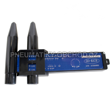 Speciální měřák na zjištění rozteče děr u alu a plechových disků