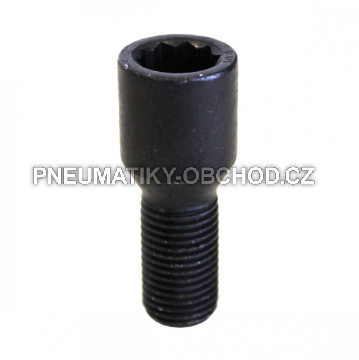 Speciální šrouby na alu kola M14x1,5x25mm s vnitřní hvězdicí, černé, kužel