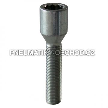 Speciální šrouby na kola M12x1,25x50mm s vnitřní hvězdicí, kužel