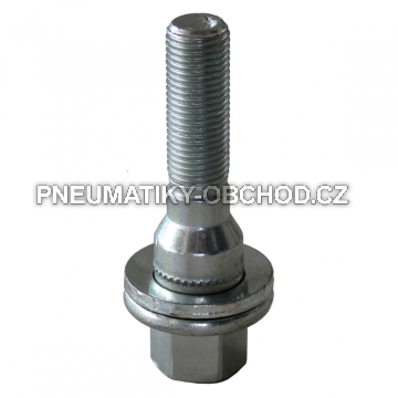 Šrouby na kola Citroen, Peugeot M12x1,25x50(30)mm geomet, s plochou pohyblivou podložkou, klíč 17