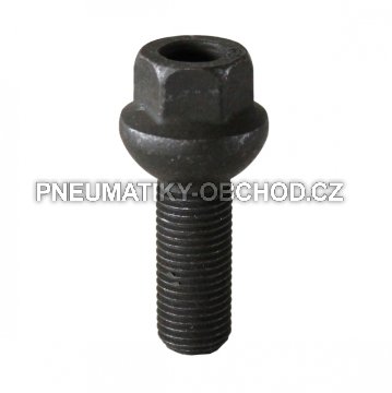 Šrouby na kola M14x1,5x34mm černé, koule R14, klíč 19