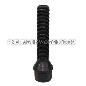 Šrouby na kola M14x1,5x60mm černé, kužel, klíč 17