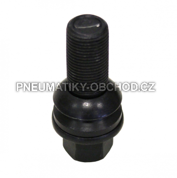 Šrouby na kola M15x1,25x27mm černé, koule R14, klíč 17