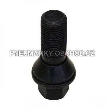 Šrouby na kola M15x1,25x30mm černé, kužel, klíč 17